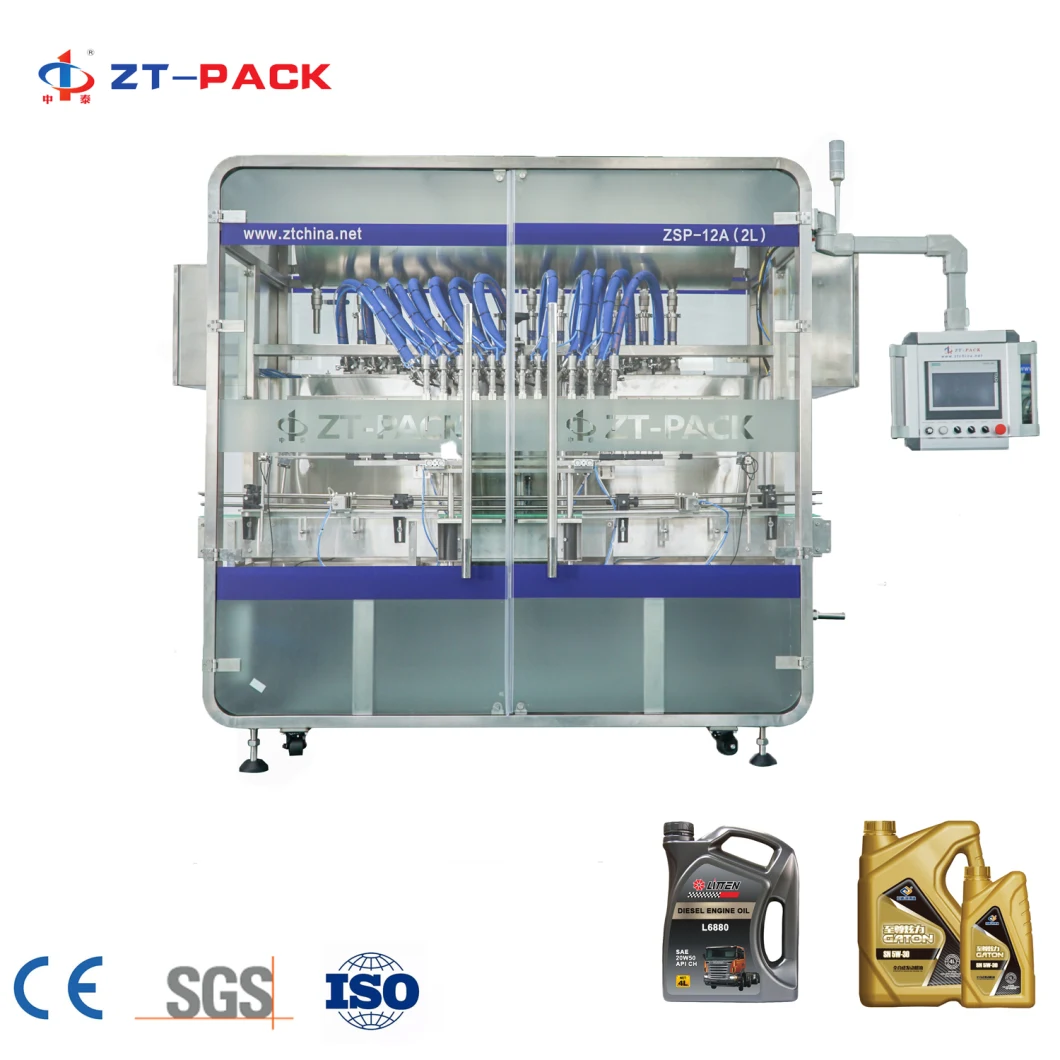 Full Automatic Rotary Plastic Bottle Lubricant Oil Engine Oil Car Oil Screw Capping Machine Packing Machine