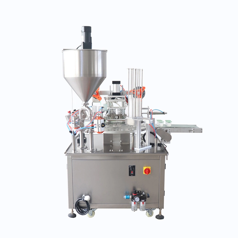 Rotary Cup Filling Sealing Machine for Yogurt Packing