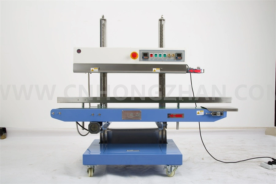 Hongzhan CBS1100V Continuous Band Sealer Machine for Big Pouch Vertical Sealing