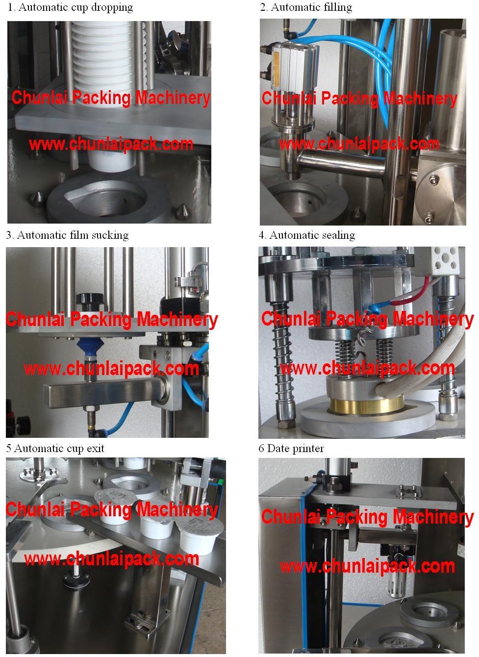Factory Price Automatic Rotary Curd Cup Filling Equipment Pudding Cup Filling Sealing Machine