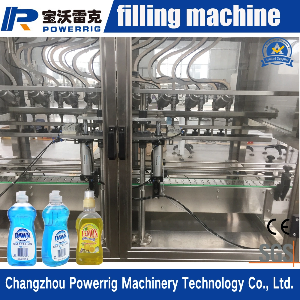 Automatic Linear Gravity Bottle Filling Line Mouthwash Bottle Filling Screw Capping Machine