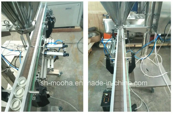 Baby Talcum Powder Filling Machine Screw Auger Filler, Semi Automatic Powder Filling and Packaging Machine