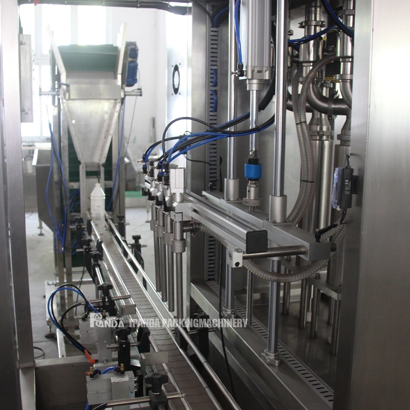 Automatic Machinery Hand Lotion Liquid Soap Disinfectant Hand Sanitizer Liquid Bottle Filling Machine Production Line