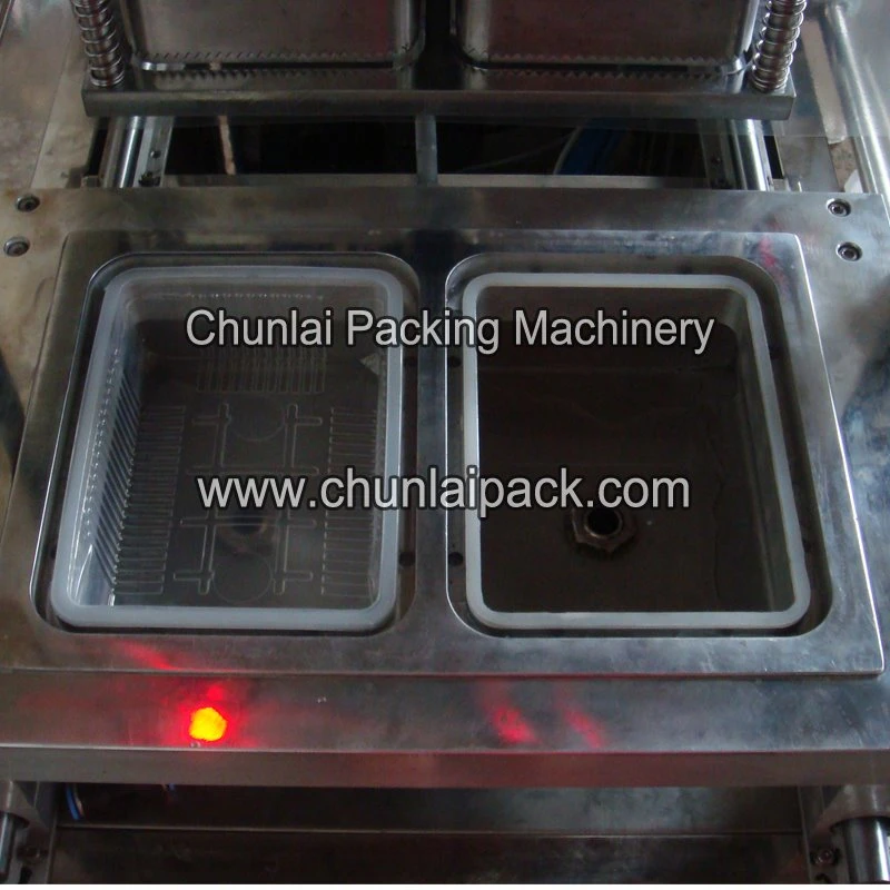 Automatic Vacuum Map Tray Sealer Machine Food Tray Sealing Packing Machine