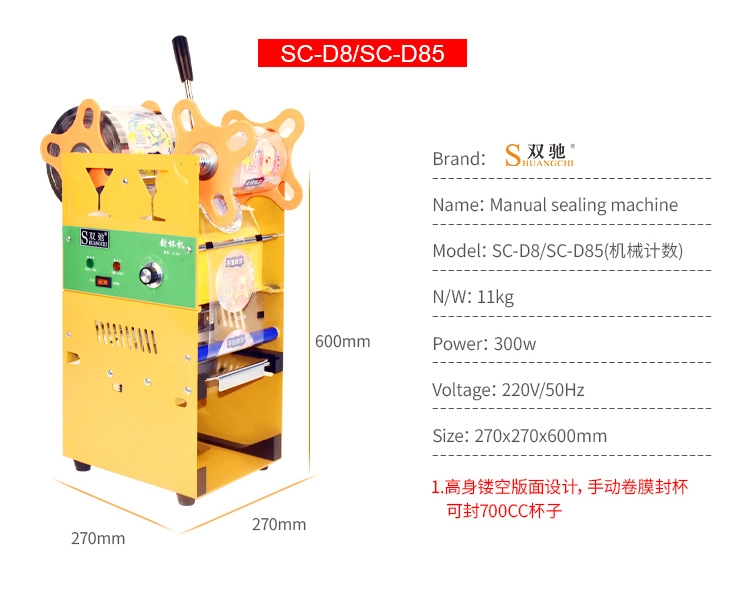 Manual Cup Sealing Machine with Counting Version Sealer