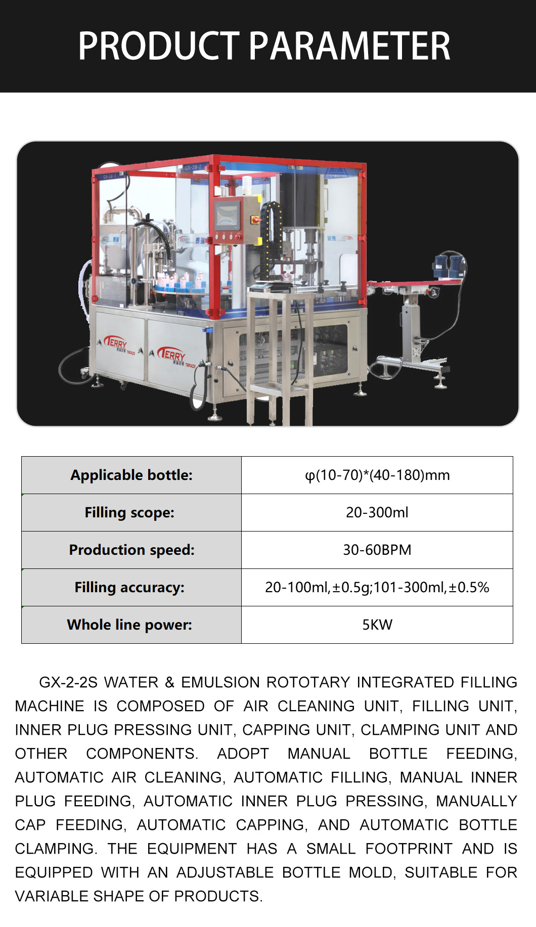 Auto Liquid Bottle Filling Machine with Capping Labeling Production Line