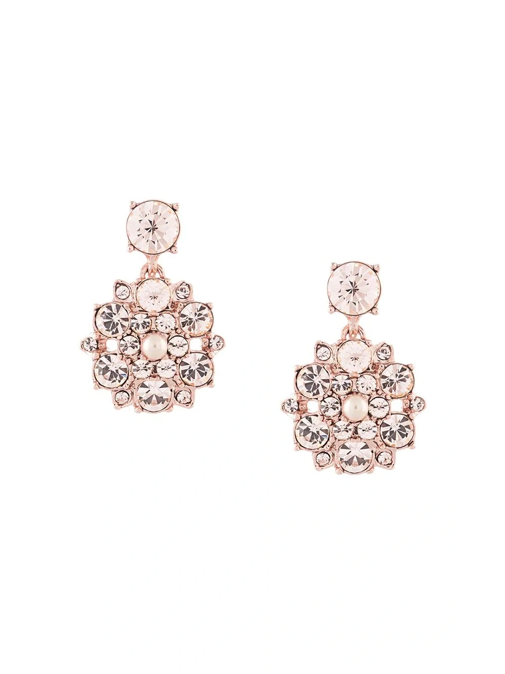 Fashionable and Elegant Pink Crystal Earrings Jewelry