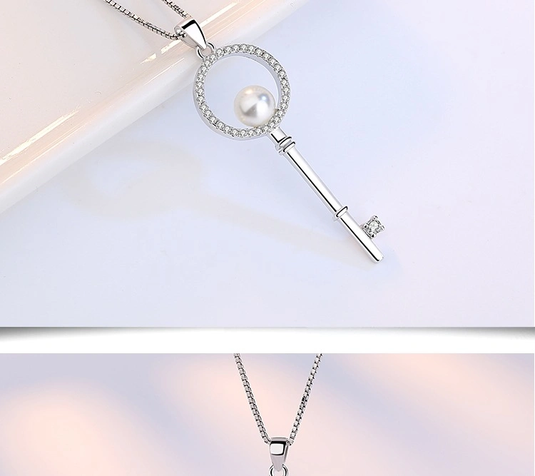Fashion New Women's I Love You Round Pearl Pendant Necklace Birthday Gift Jewelry Accessories