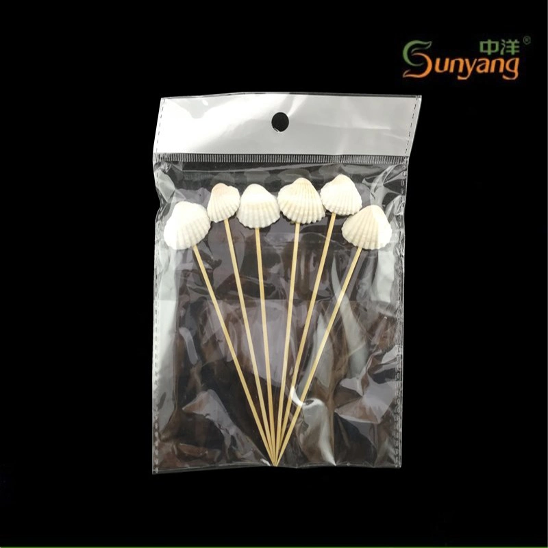 Cheap Disposable BBQ Crafts Bamboo Skewers/Sticks with Decorative White Shell