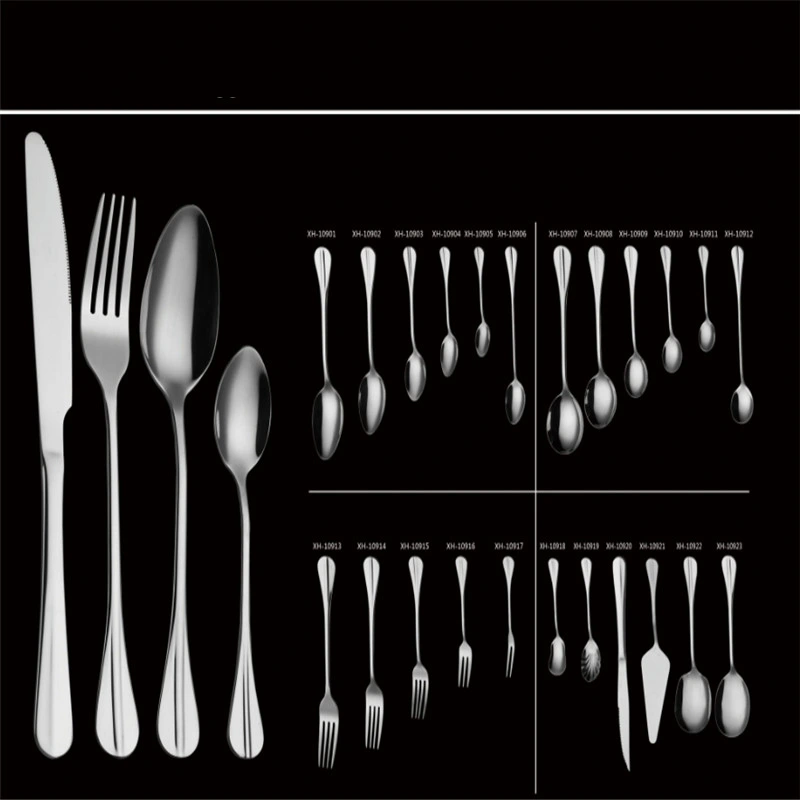 Stainless Steel Cutlery, Forks and Spoons Cutlery Set of Four Matte Matte Spoons and Forks 24-Piece Gift Box