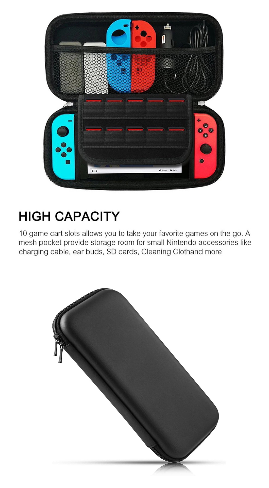 Protective Hard Shell EVA Travel Carry Case for Nintendo Switch Lite Waterproof Shockproof Game Case