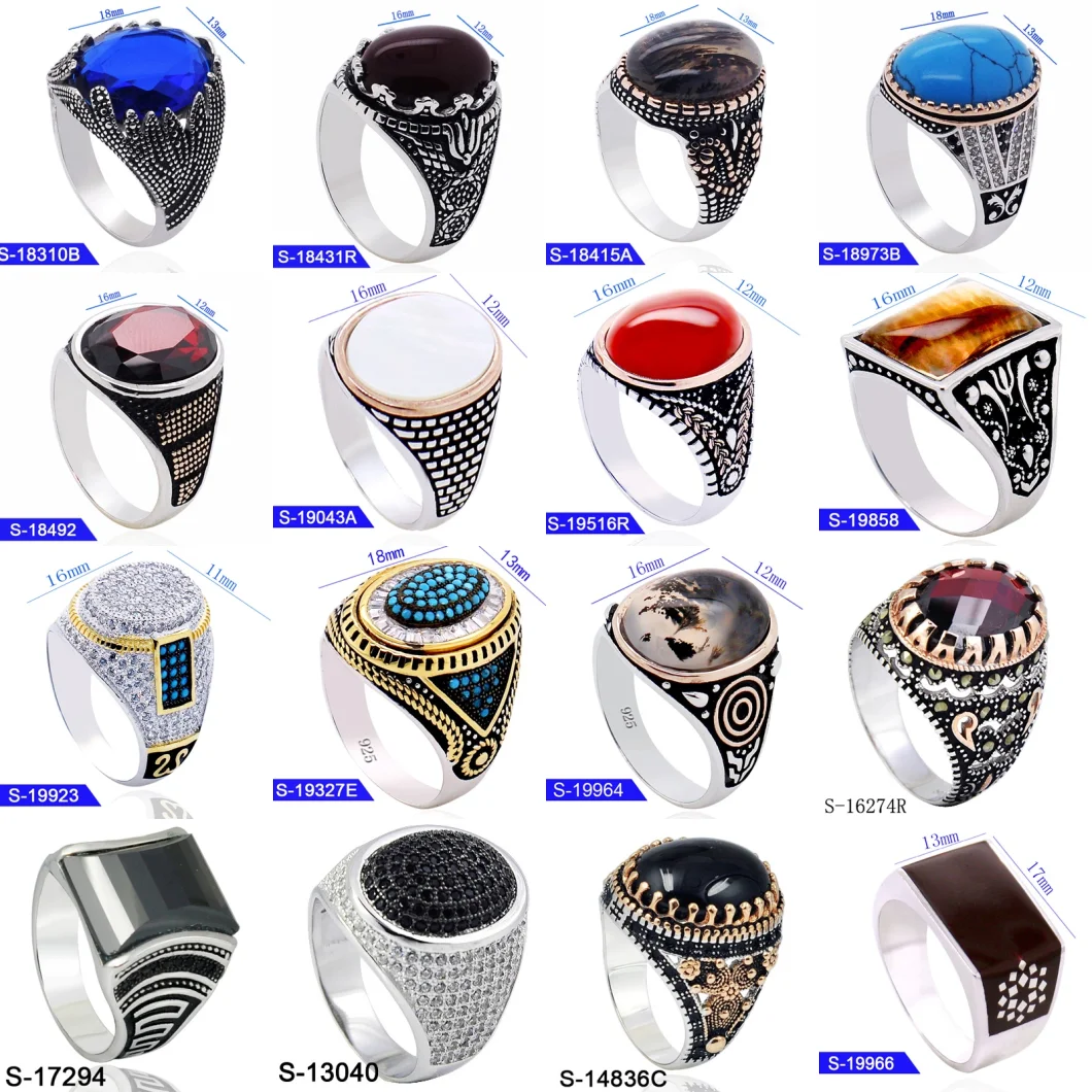 Unique Design Handmade Fashion Jewelry 925 Sterling Silver Mens Rings for Sale