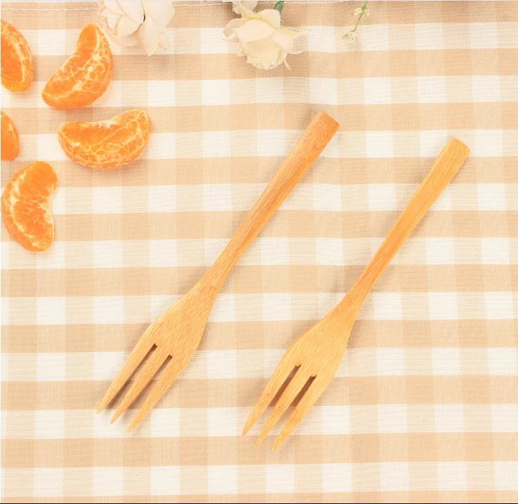 Eco-Friendly Flatware Bamboo Fork Fruit Fork Salad Fork Wooden Fork