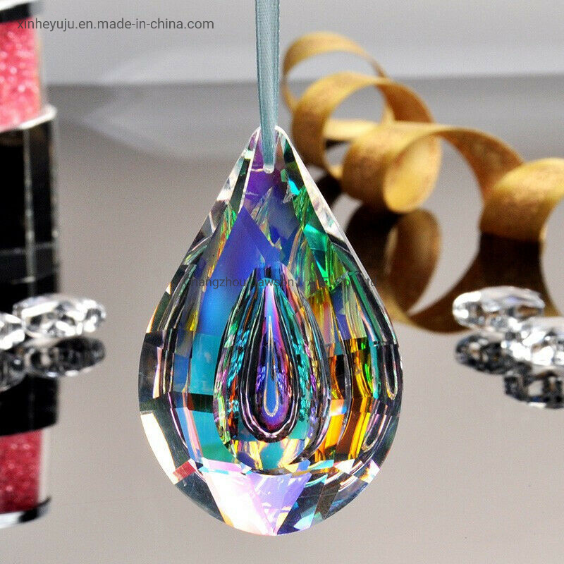 Clear Teardrop Crystal Chandelier Pendants Parts Beads, Hanging Crystals for Chandeliers