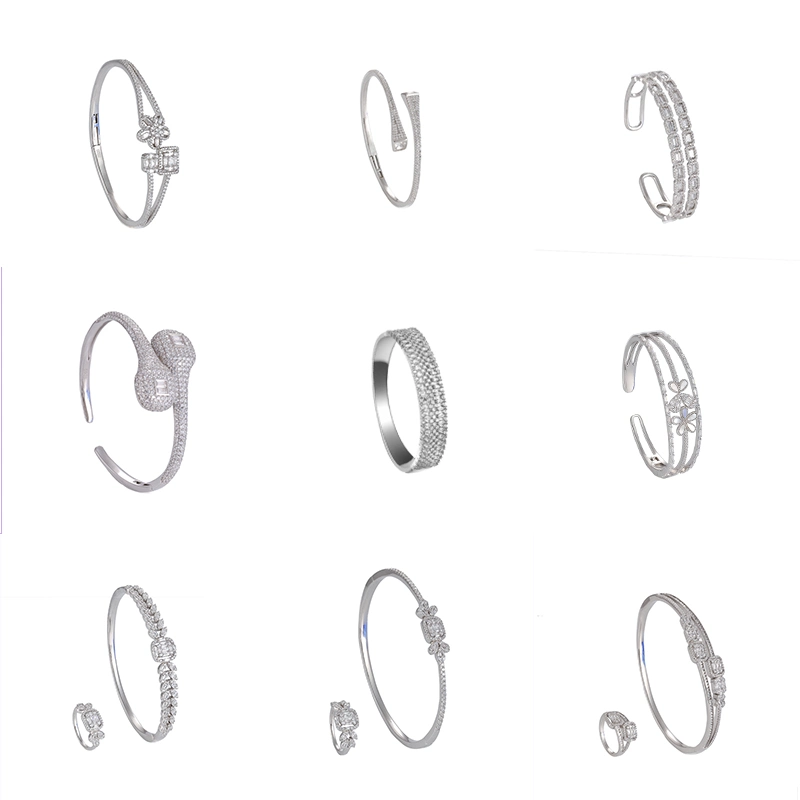 925 Sterling Silver Wholesale Women Daily Wear Bangle Bracelet Jewelry Charm Bangles