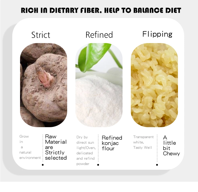 Gluten Free Food Oat Pearl Konjac Instant Rice/Shirataki Rice with Low Calorie