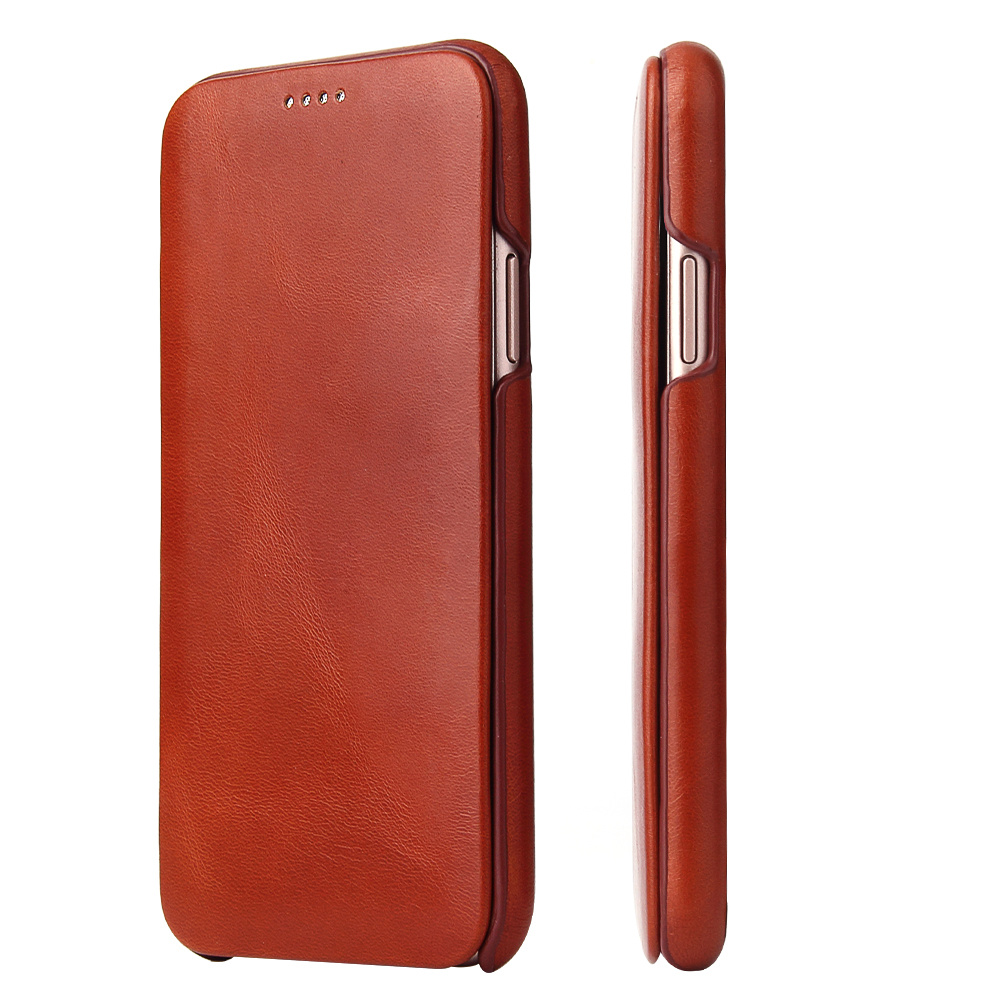 Handcraft Genuine Leather Mobile Phone Wallet Case for iPhone 8g Handcraft Leather Case