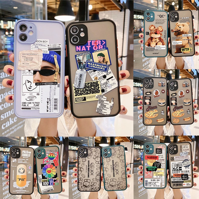 Skin Feel Smart Mobile Phone Case Shockproof Translucent Cell Phone Case Cover Shell for iPhone