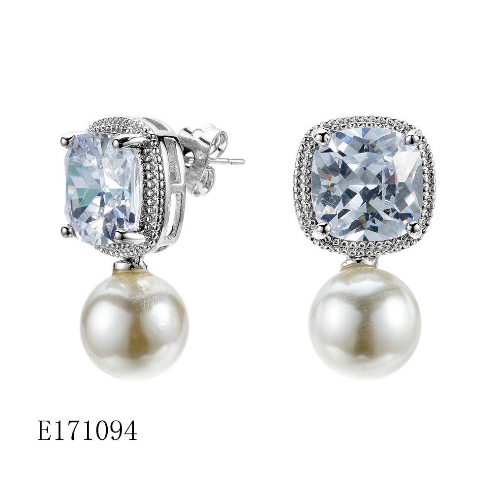 Simple/ 925 Sterling Silver Earring /Shell Pear/L Ladies Elegant /Fashion Jewelry