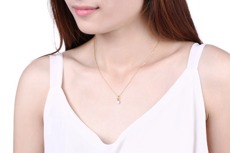 New Design Real Gold Jewelry Fine 14K Solid Gold Pearl Pendants