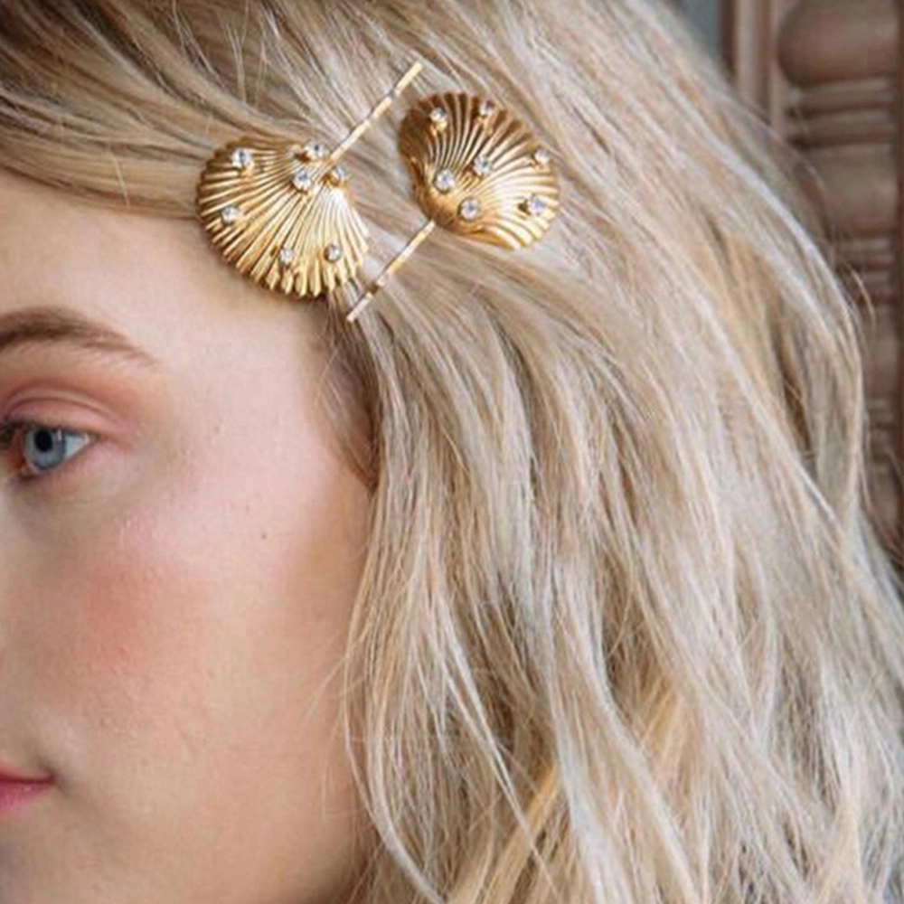Hot Selling Personality Ocean Series Alloy Hair Clip Fashion Vacation Seashells Starfish Clipped Hair Accessories