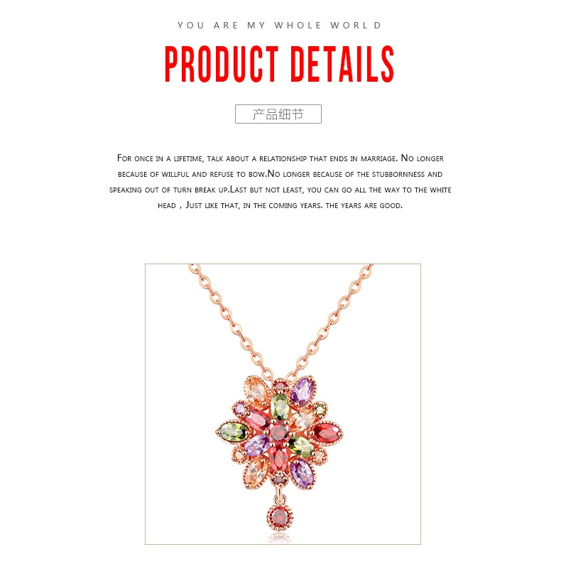 New Multi-Layer Colorful Diamond Necklace Fashion Zircon Necklace Three-Dimensional Hollow Clavicle Chain Jewelry