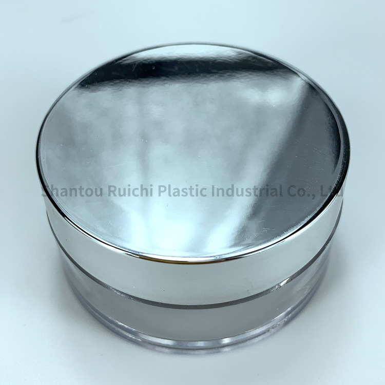 Wholesale Round Metalized Lid Finishing Loose Powder Jar Box