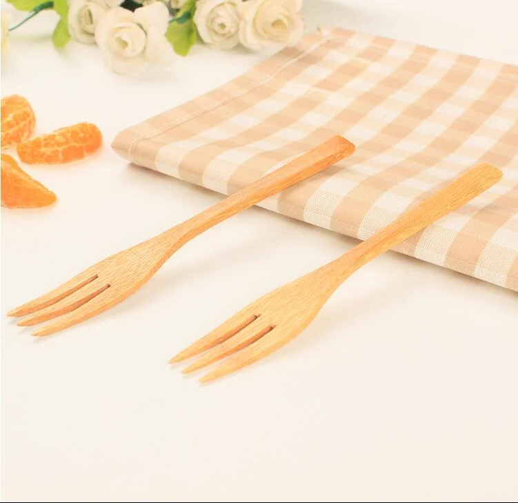 Eco-Friendly Flatware Bamboo Fork Fruit Fork Salad Fork Wooden Fork