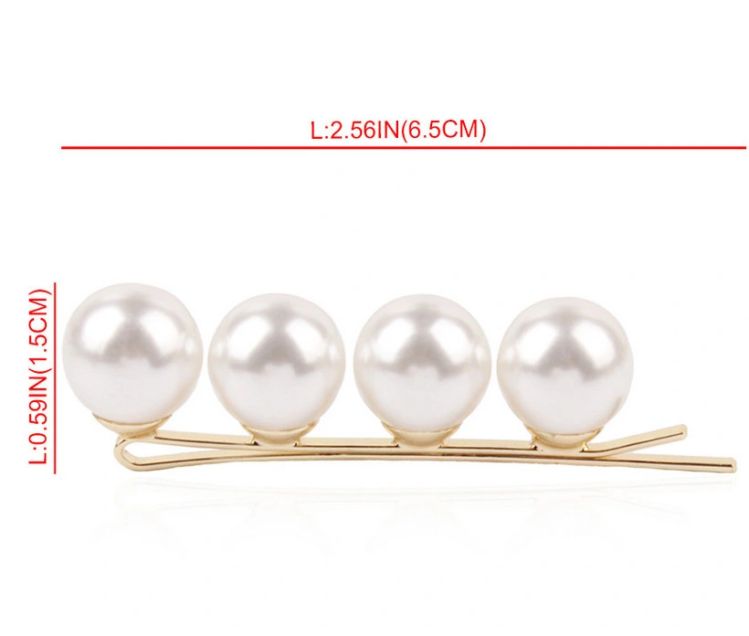 Hair Accessories Simple Flower White/Cream Pearl Clips Round Pearl Clips