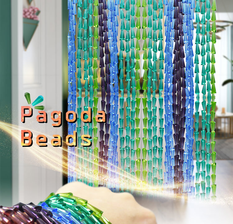 Multicolor Pagoda Glass Beads Crystal Glass Beads for Jewelry Making