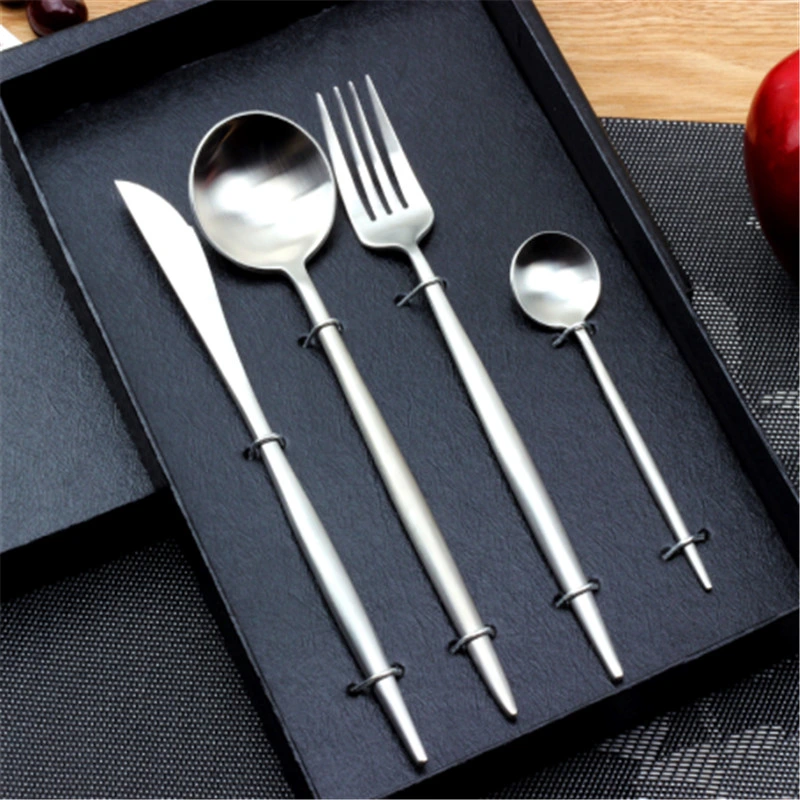 High-End Stainless Steel Tableware Set Steak Knife, Fork and Spoon Portable Knife, Fork and Spoon Set Gift
