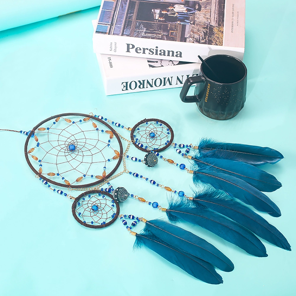 Hand Made Feather Dream Catcher Wind Chime Pendant Hand Made Gift Craft Student Gift
