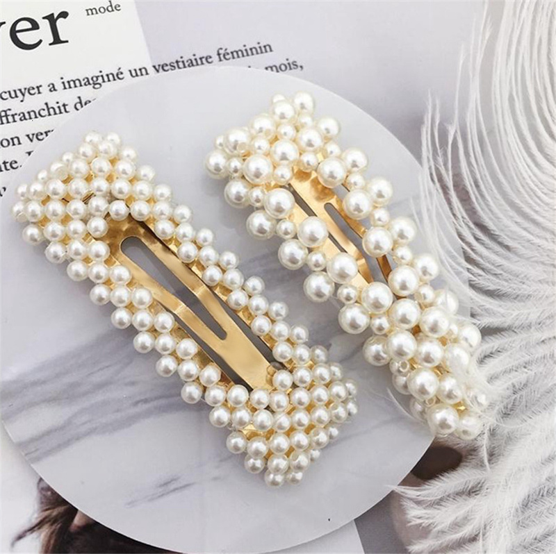 Simulated Pearl Barrettes Hair Clip Gold Big Comb Bobby Pins Hair Accessories Japan Hairgrip Headdress