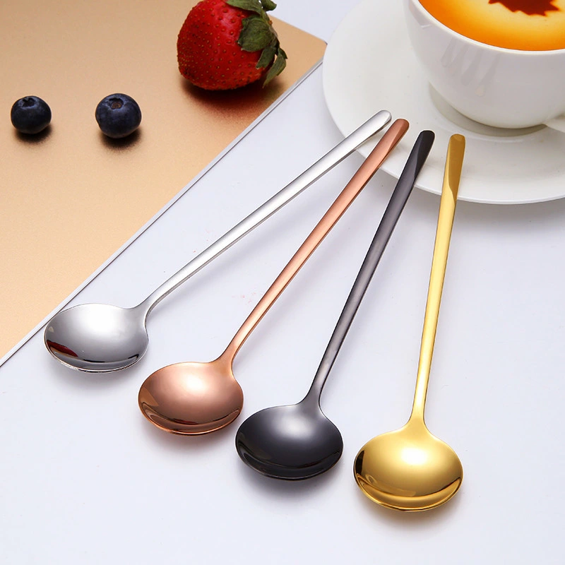 Stainless Steel Knife, Fork and Spoon Creative Spray Painting Gold Plated Spoon Tea Spoon Hotel Western Restaurant Steak Knife and Fork