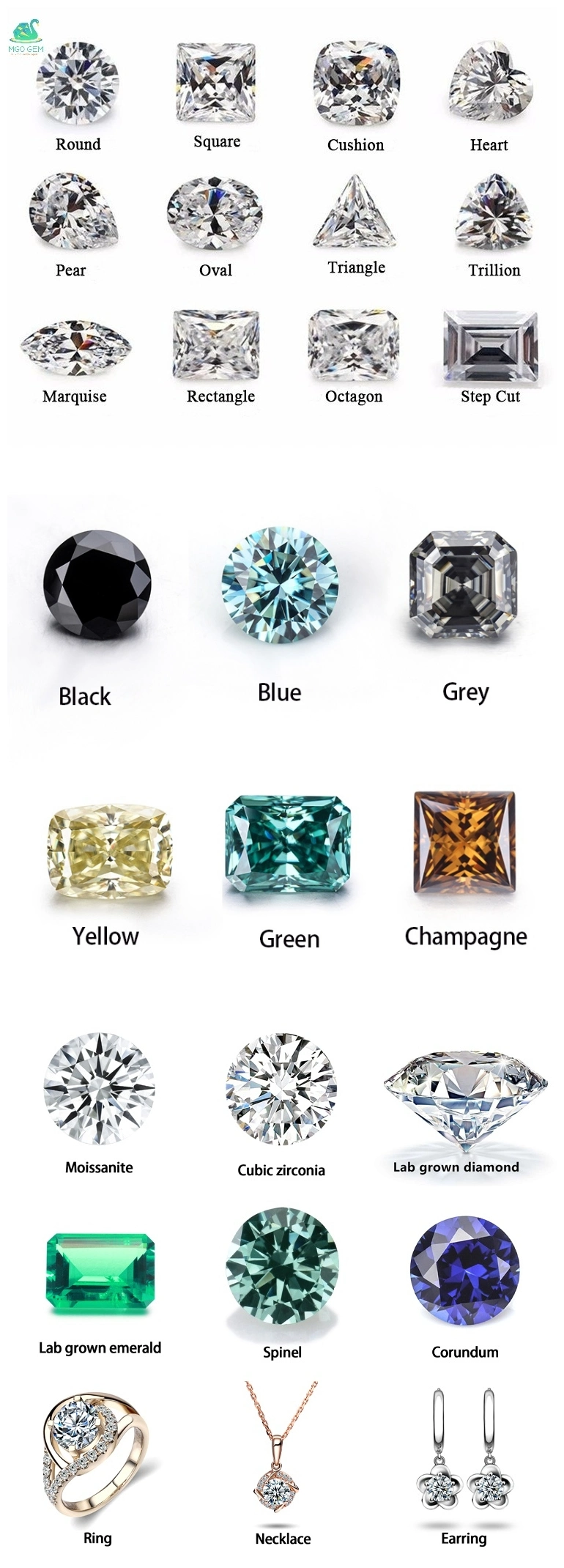 MGO Global Gems Manufacturer of Loose Light Yellow Color Emerald Shape Cut Loose Moissanite Gemstone