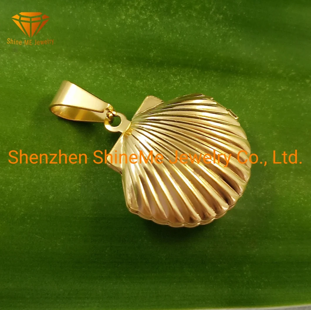 Stainless Steel Jewelry Silver Jewelry Shell Shape Stainless Steel Necklace Pendant Spt7222