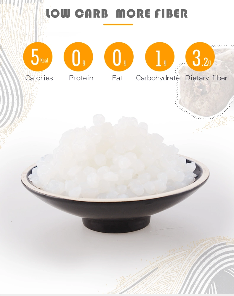 Most Popular Healthy Food Konjac Pearl Rice Shirataki Rice Low-Salt Konjac Rice