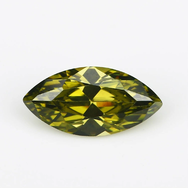 Peridot Marquise Shape 5*10mm Gemstone Beads Cubic Zirconia CZ Stone Loose Diamonds
