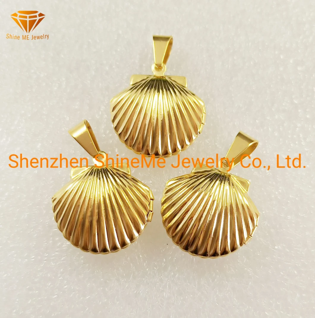 Stainless Steel Jewelry Silver Jewelry Shell Shape Stainless Steel Necklace Pendant Spt7222