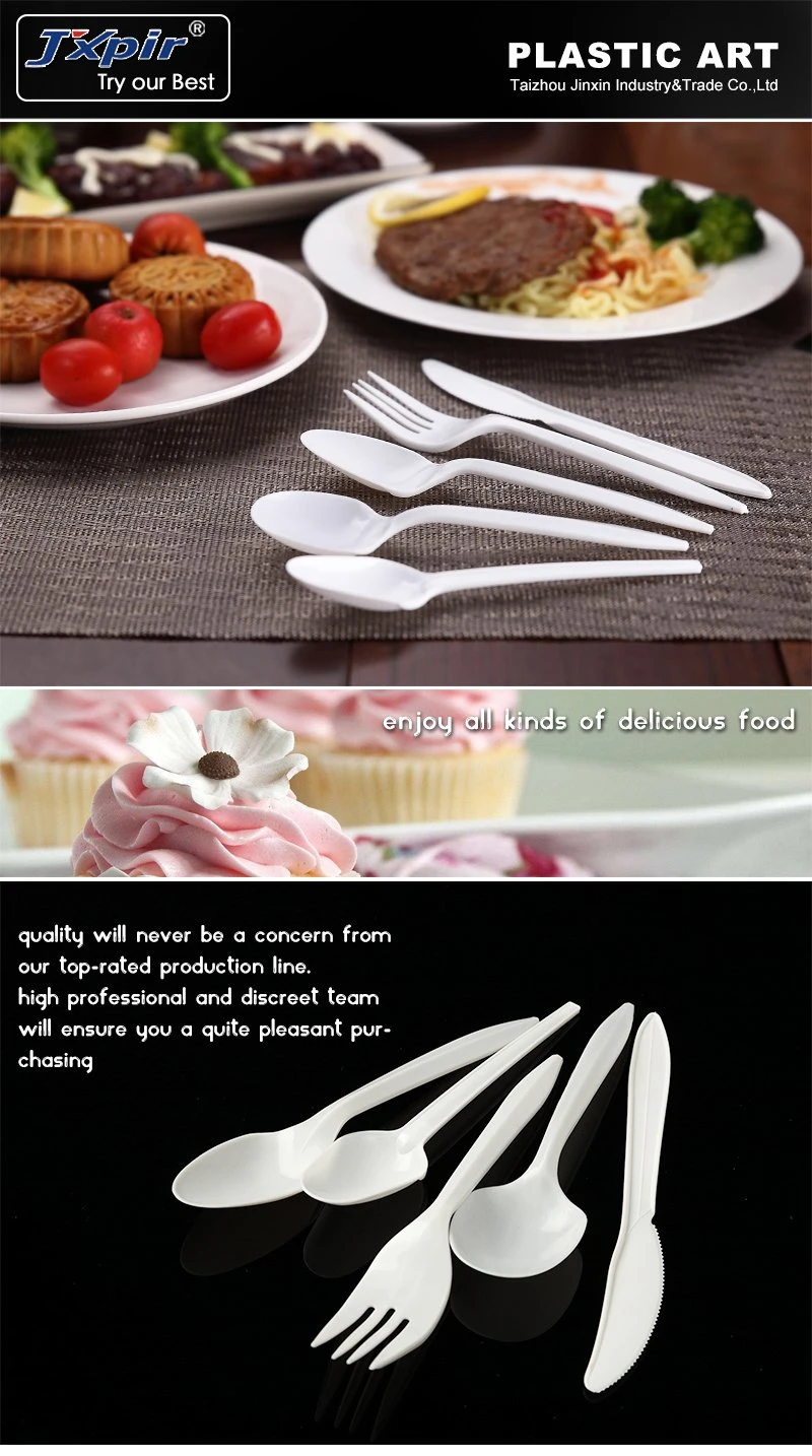 Disposable Plastic PP Knife Spoon Fork Tea Spoon Flatware Cutlery