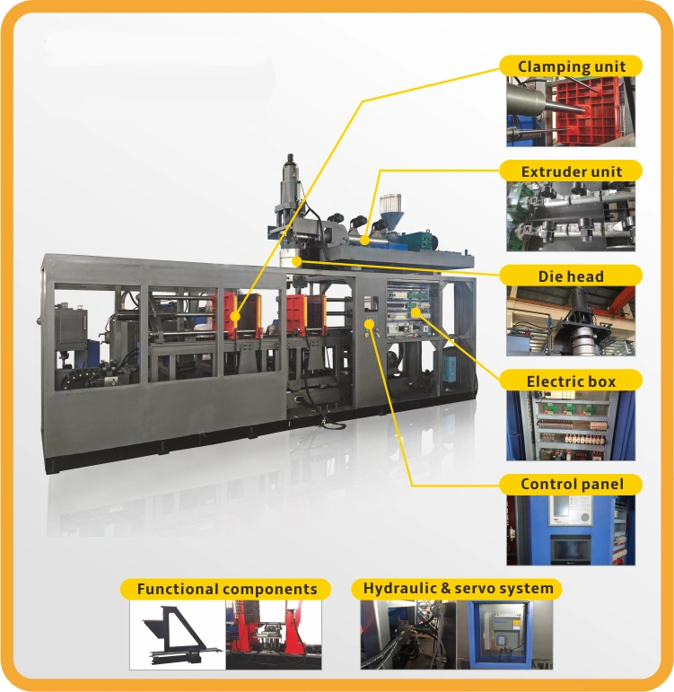 China Plastic Manufacturing Automatic Extrusion Blow Moulding Machine Supplier