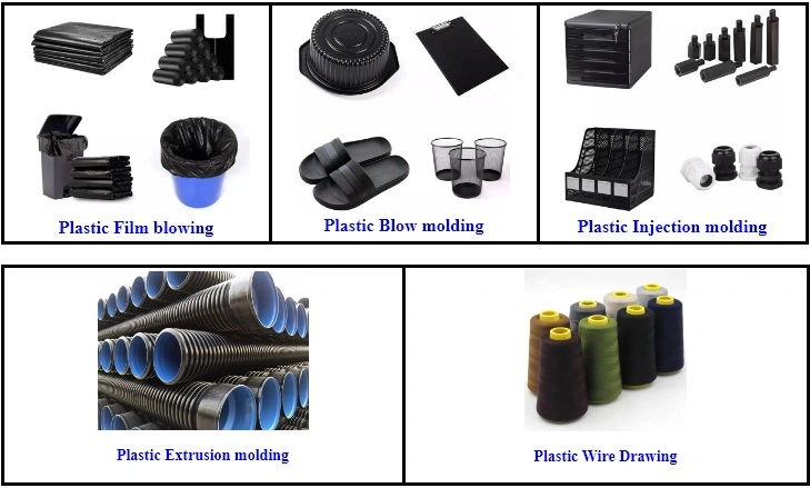 HDPE Granules Black Masterbatch Recycled Pellets for Extrusion