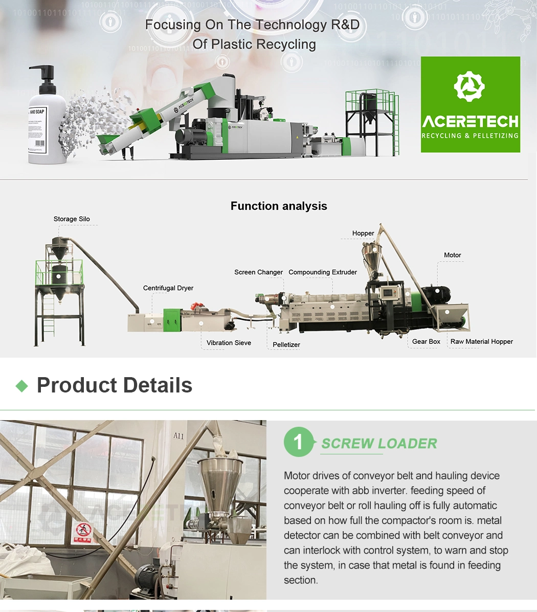 China Factory Directly Plastic Pelletizing Recycling Machine