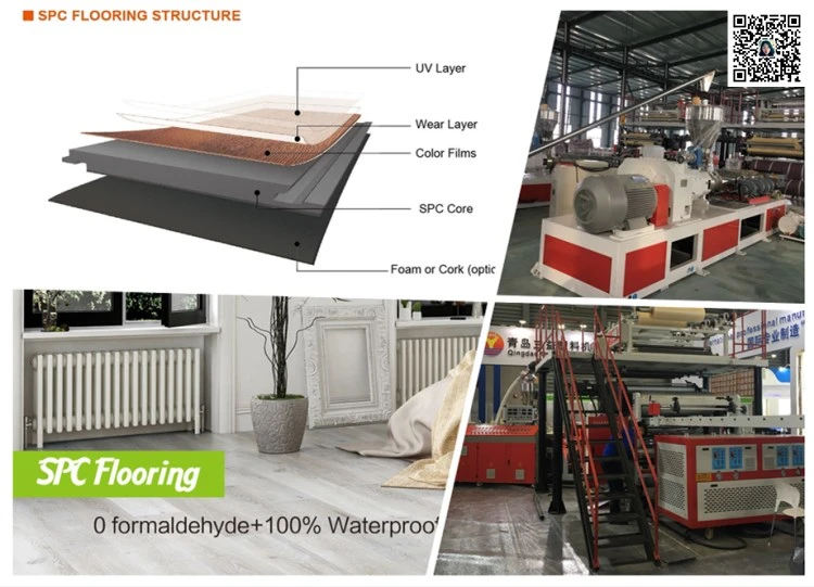 China Supplier Click Lock Fire Resistant Spc Vinyl Plank Flooring Extrusion Machine