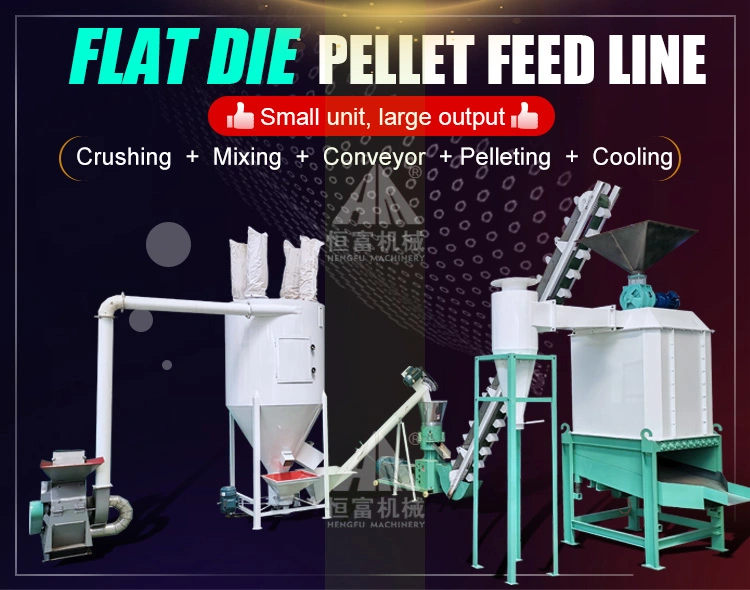 High Efficiency Pellet Producing Machine/Flat Die Rabbit Feed Pellet Machine|Poultry Feed Pellet Mill