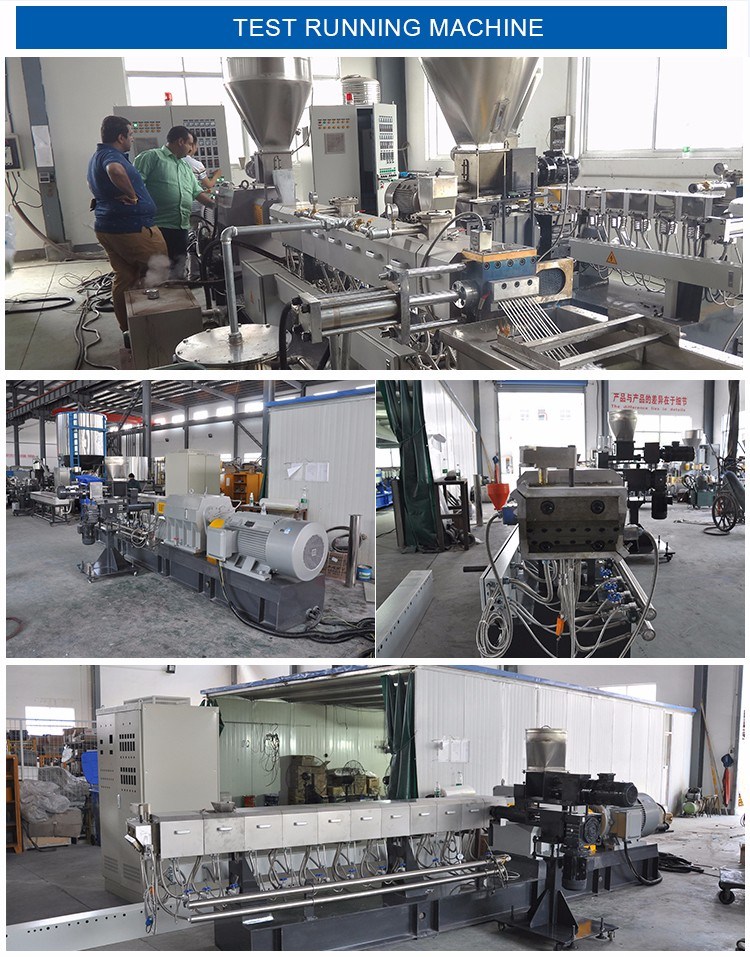 Co-Rotating Raw Material Plastic Compounding Pellet Extruder