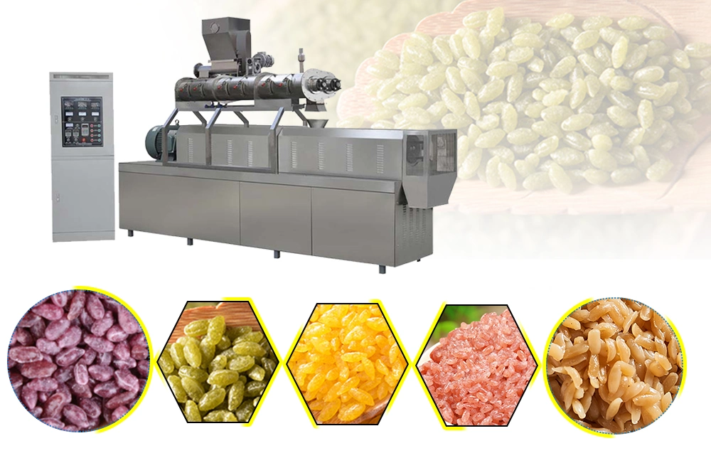 Extrusion Artificial Rice Machine/Twin Screw Extrusion Fortified Rice Production Line