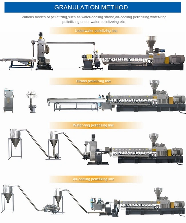 Co-Rotating Parallel Filling and Compounding Plastic Granules Twin Screw Extruder