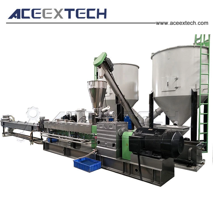 Paralle Twin Screw Plastic Granulator Supplier for Flakes Recycling