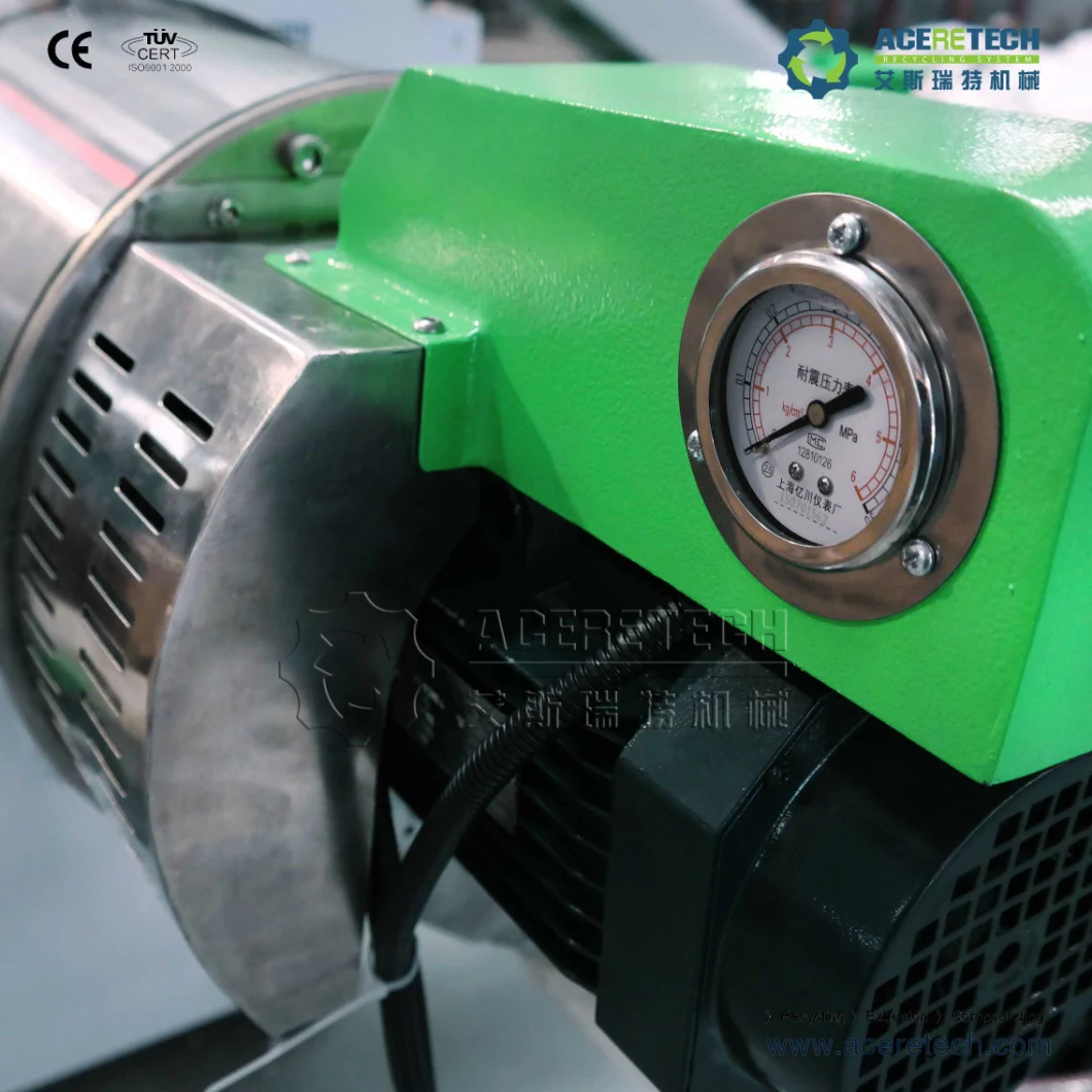 Aceretech Plastic PP PE Film Pet Recycling Granulator with Compactor